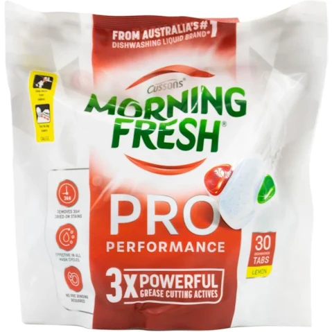 Morning Fresh 30 Tablet Pro Performance Dishwasher - Lemon