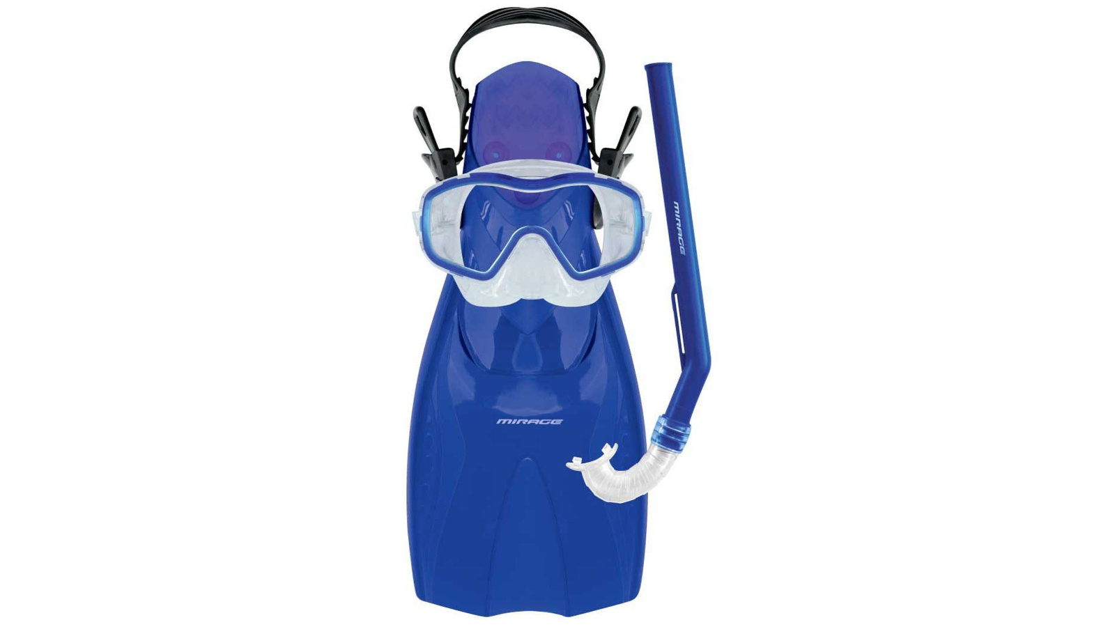 Mirage Large/X-Large Kids Shrimp Fin Flipper Mask and Snorkel Set - Blue