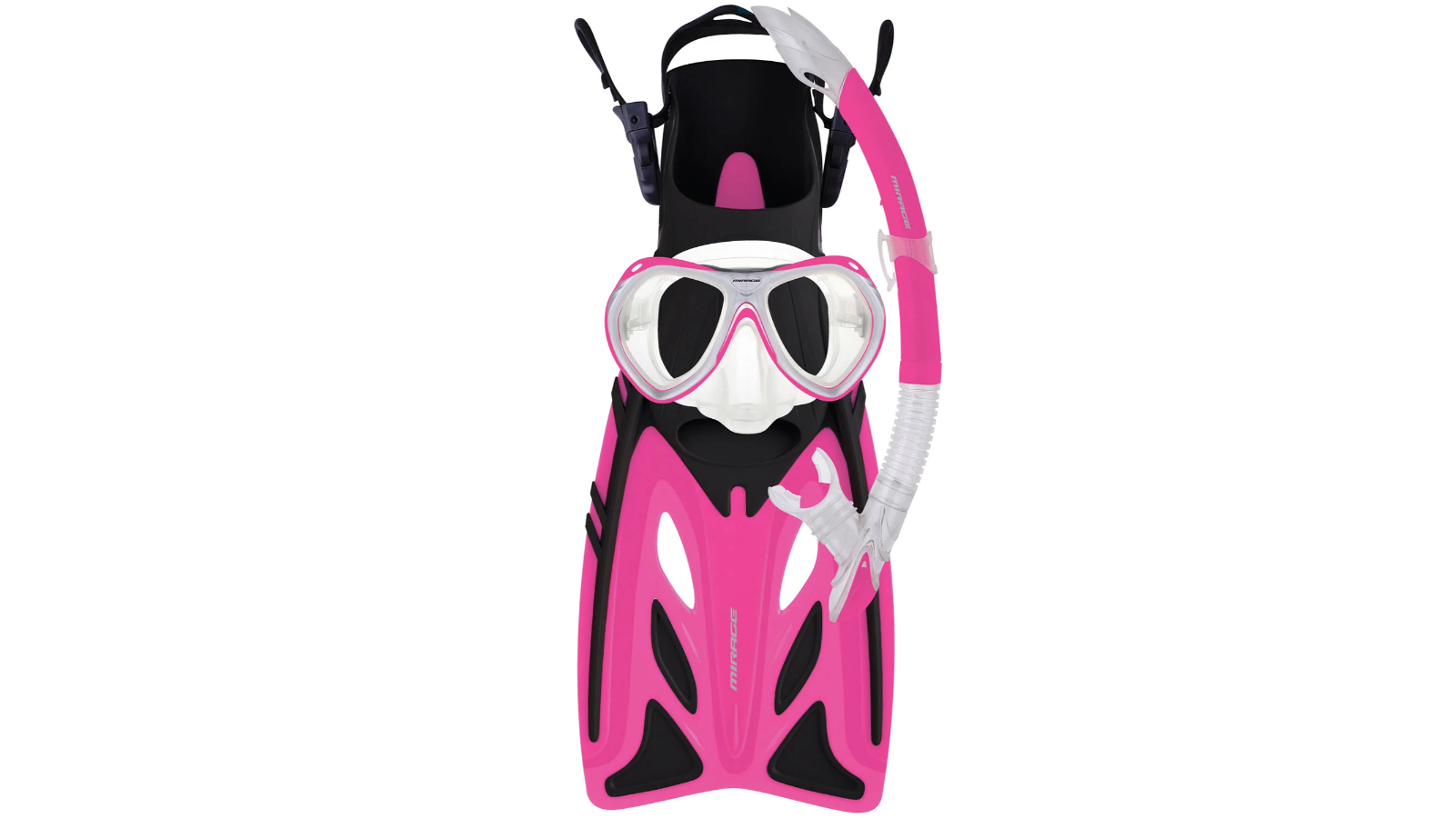 Mirage Pink Crystal Junior Mask Snorkel and Fin Set - Small/Medium