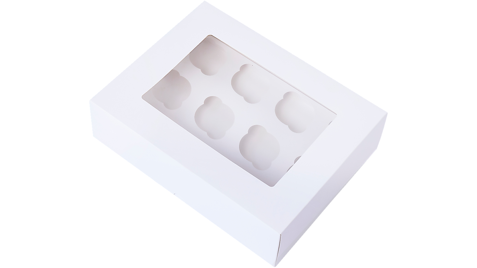 Randy and Travis Machinery 50 Piece 12-Hole Laminated Clear Cupcake Box