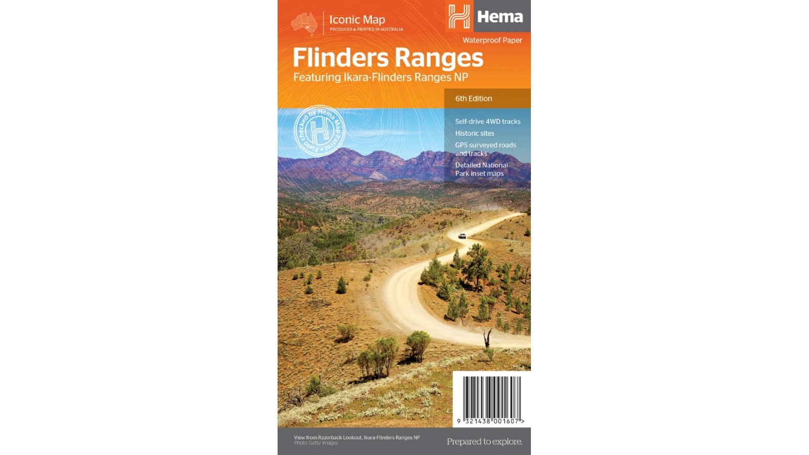 Hema Maps Flinders Ranges Map (Waterproof/Tearproof Folded Paper)