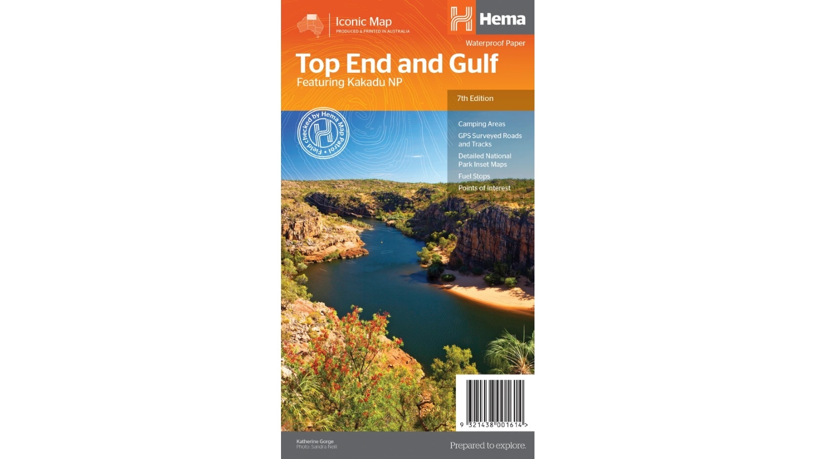 Hema Maps Top End and Gulf Map (Waterproof/Tearproof Folded Paper)