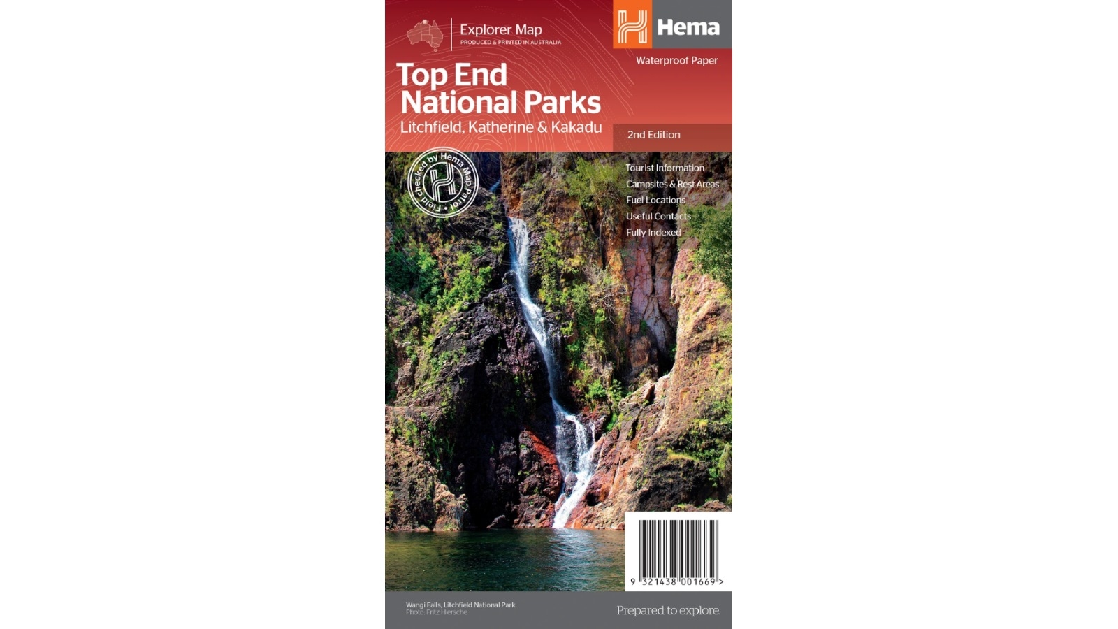 Hema Maps Folded Top End National Parks Map - Litchfield, Katherine and Kakadu