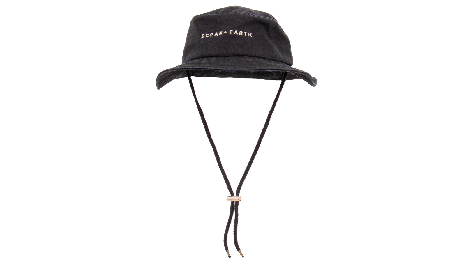 Ocean and Earth Black 1-Dayer Adult Cotton Soft Brim Hat