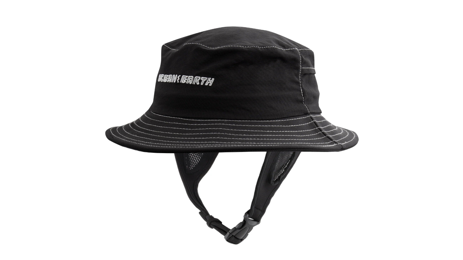 Ocean and Earth 57cm G-Land Adult Soft Peak Full Brim Surf Bucket Hat - Black