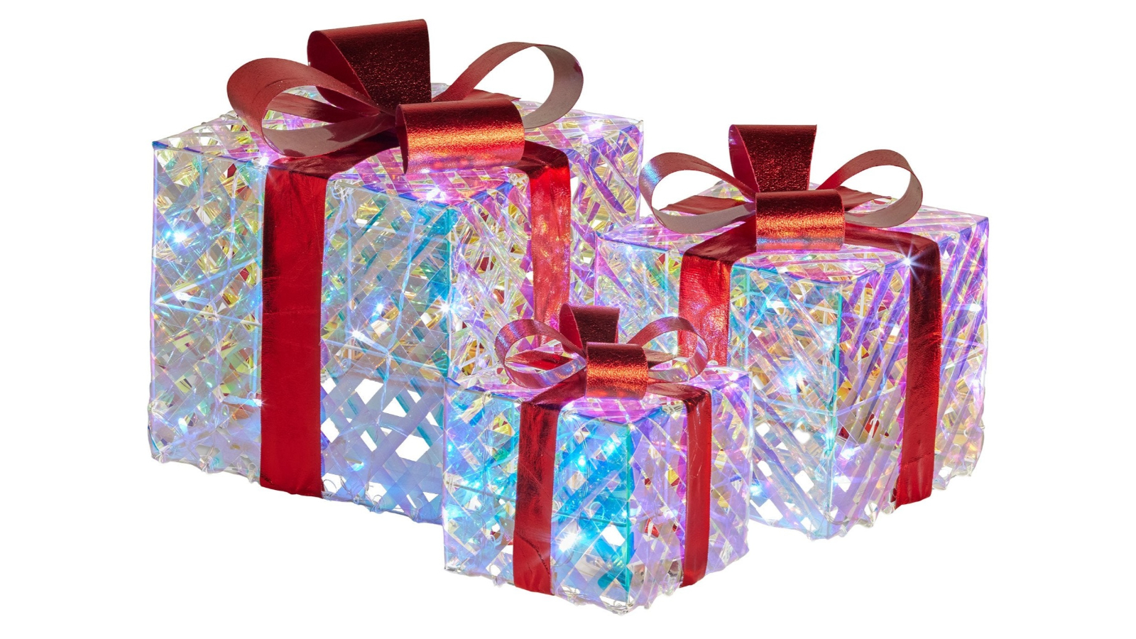 YS Set of 3 Christabelle Christmas Gift Box with Light