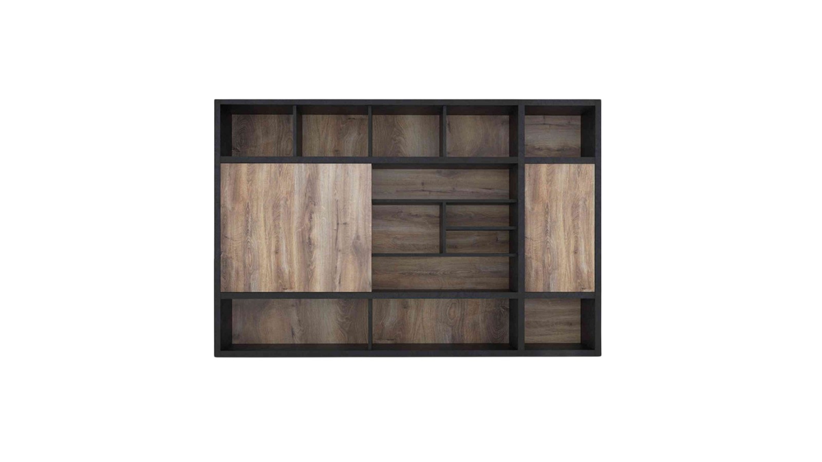 Innovatec 3m Phoenix Display Wall Unit - Warm Oak/Black