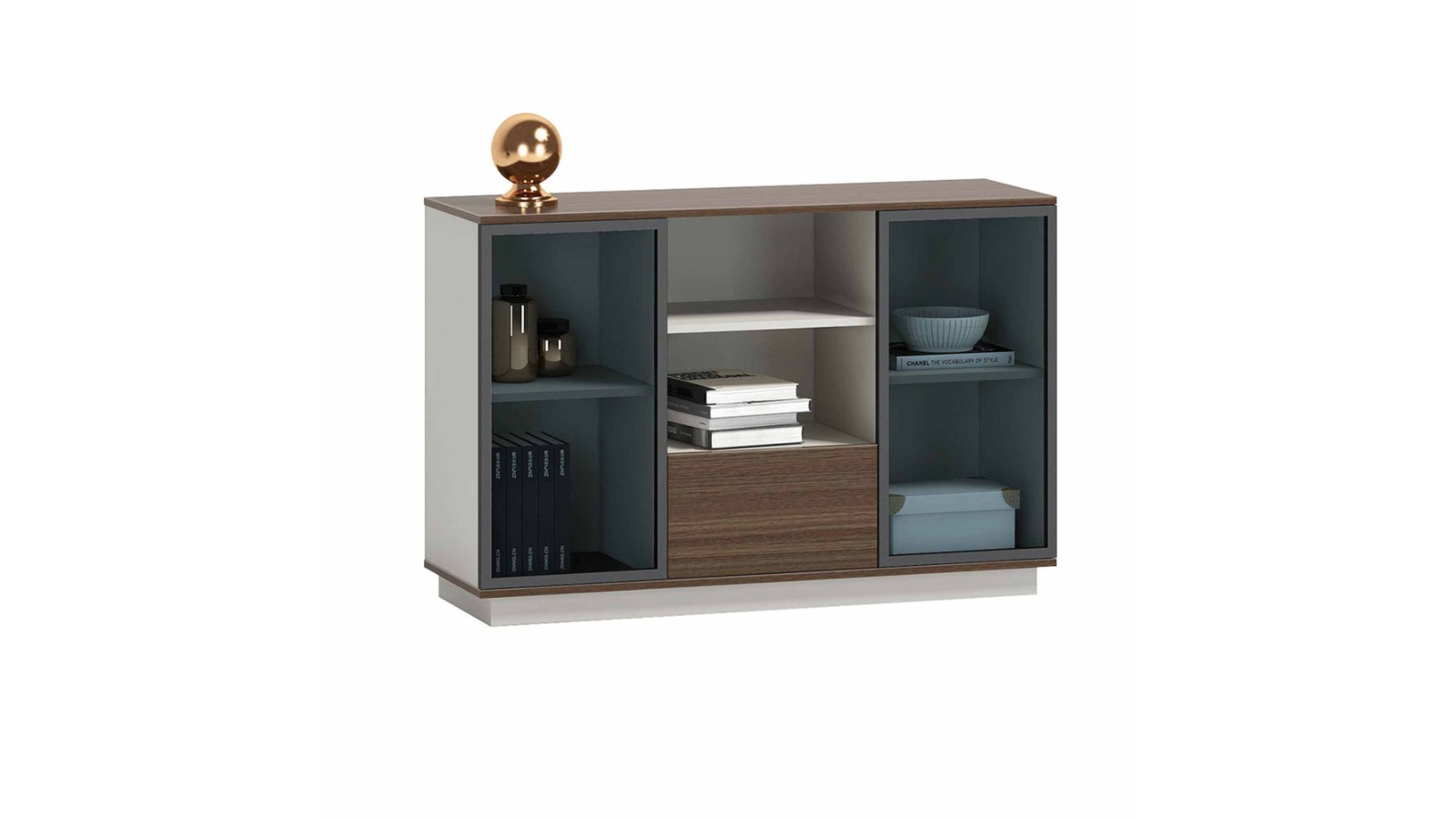 Innovatec 120cm Anders Credenza Cabinet - Hazelnut/Beige