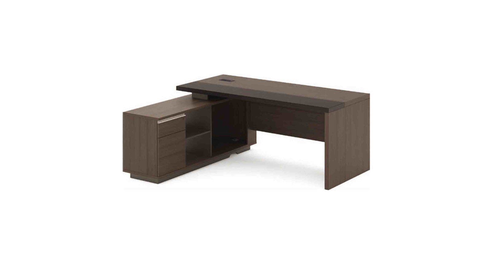 Innovatec 180cm Carter Executive Office Desk with Left Return - Coffee/Grey