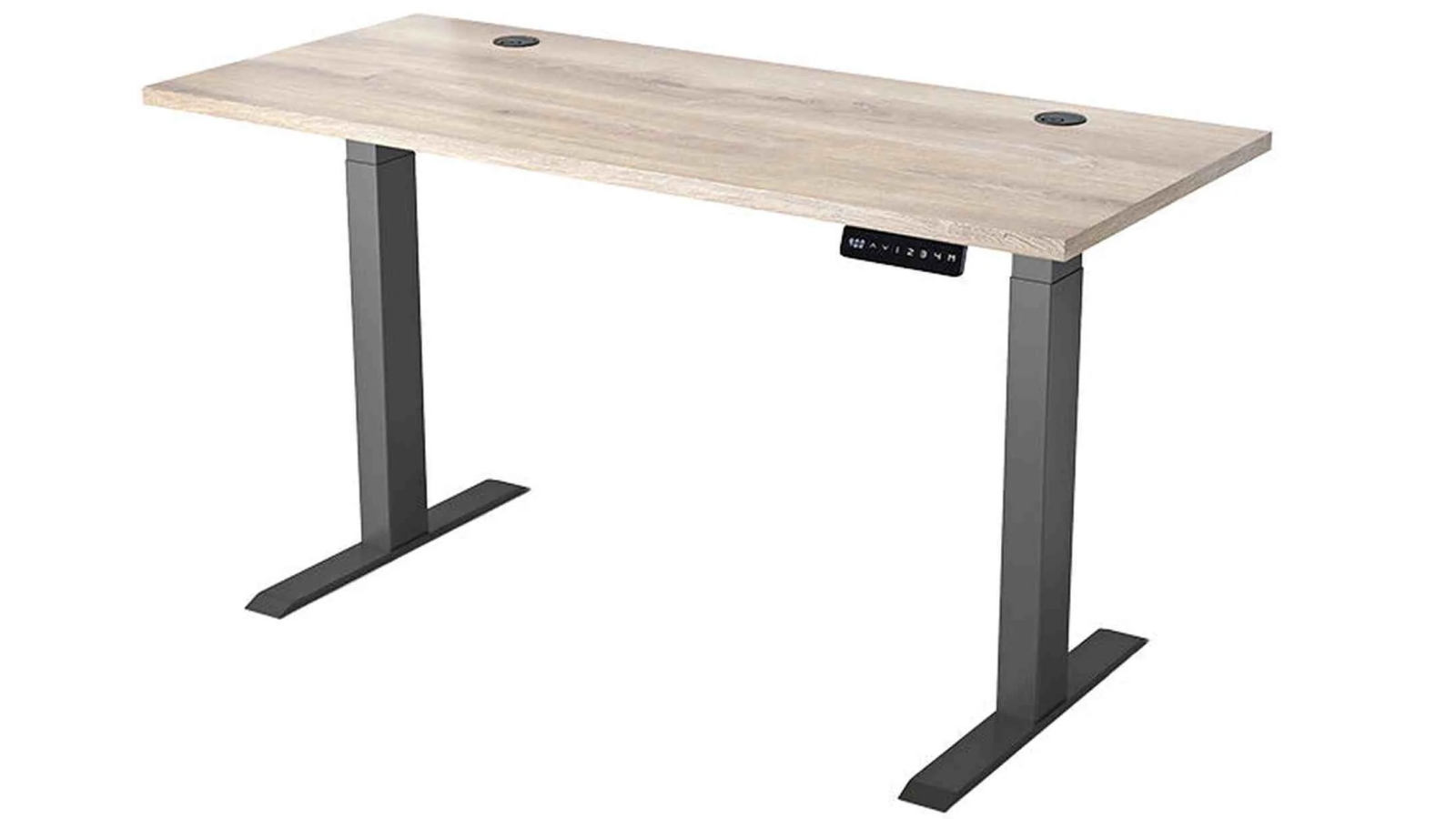 ALVIS Standing Desk with Lift 1.5m - Warm Oak & Black