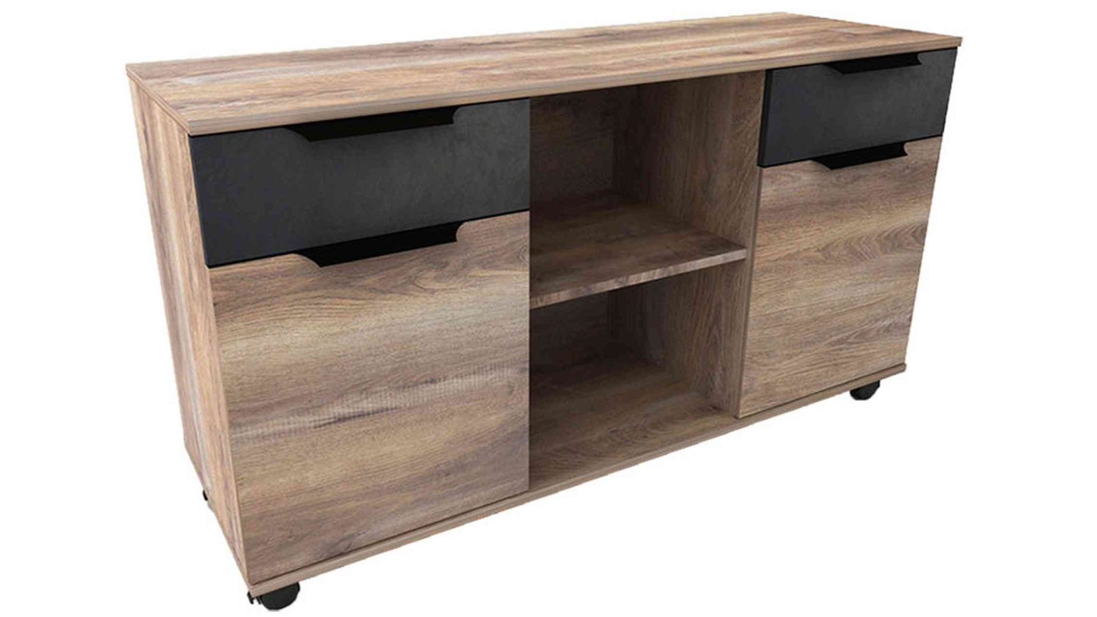 AFTAN Credenza 120cm - Warm Oak & Black