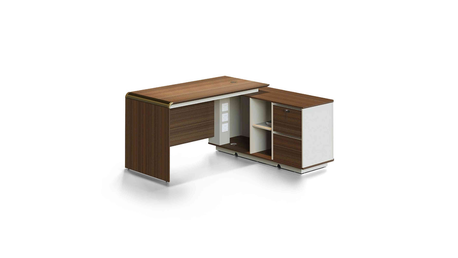 Innovatec Anderson Reversible Hazelnut/Beige Executive Desk - 1.6m