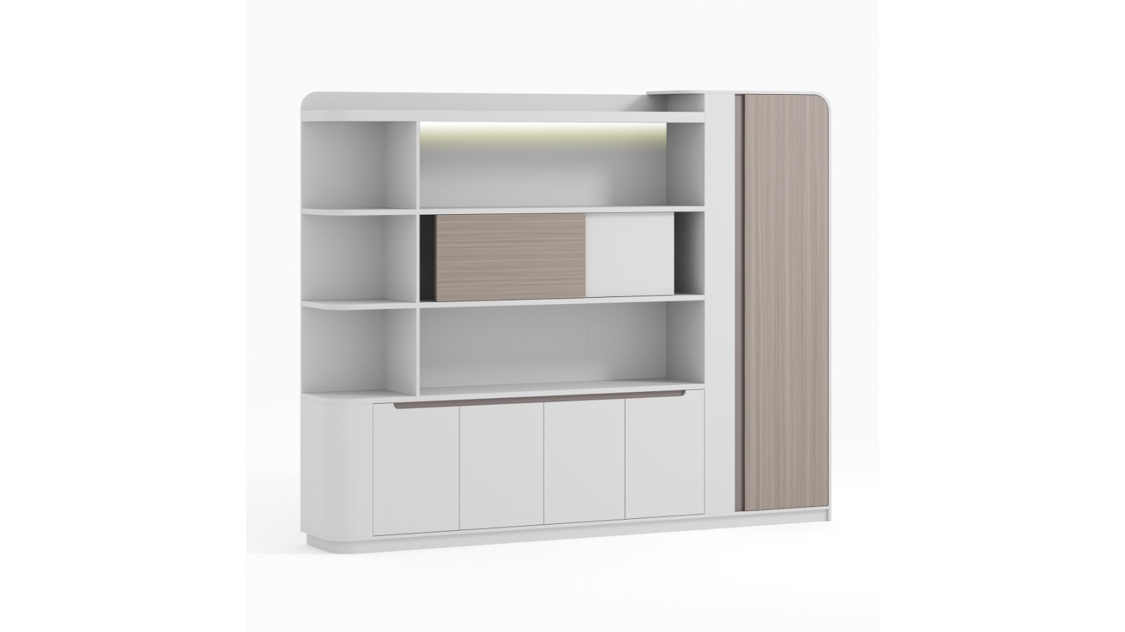 Innovatec Lush 261.5cm Display Unit - White/Taupe