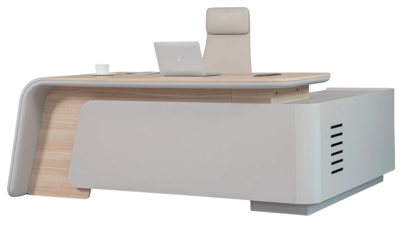 SEVANI Executive Desk Left Return 240cm - Oak
