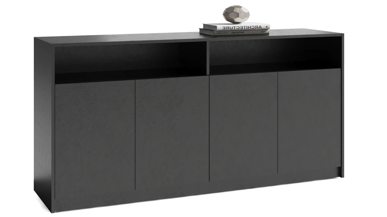 ARTO Credenza Cabinet 157cm - Black Concrete