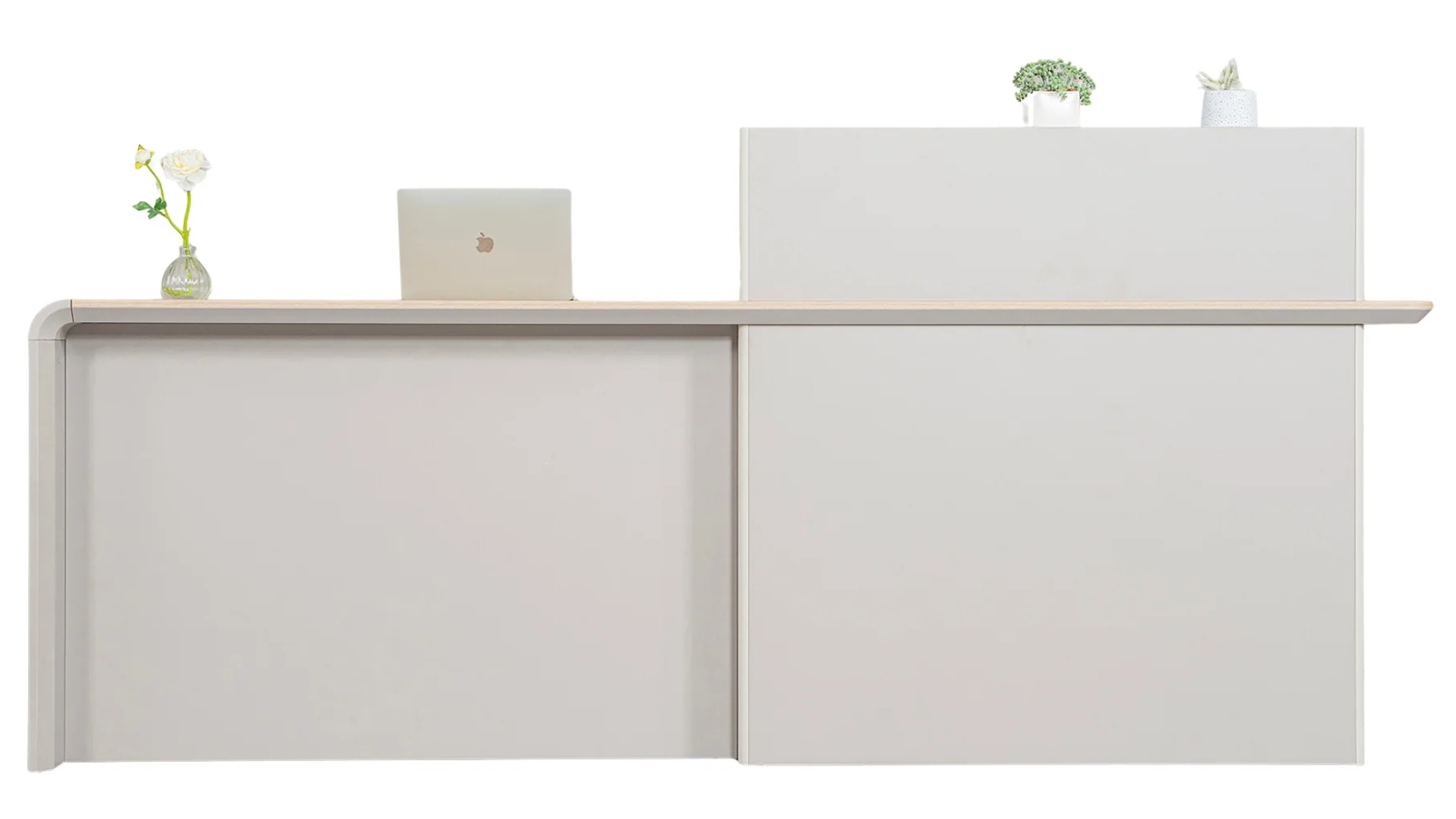 SEVANI Reception Desk 180cm Left Counter - Oak