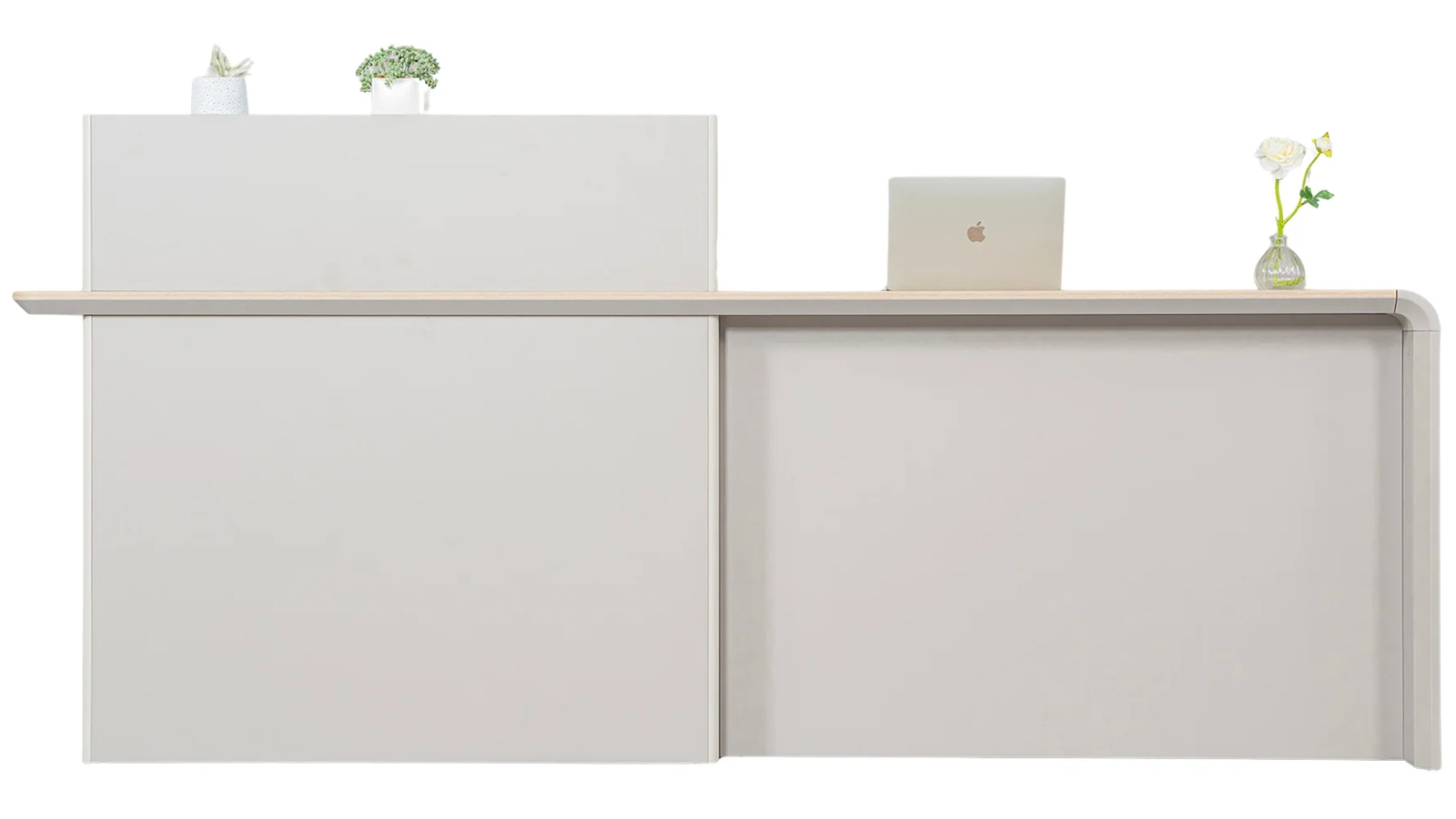 SEVANI Reception Desk 180cm Right Counter - Oak