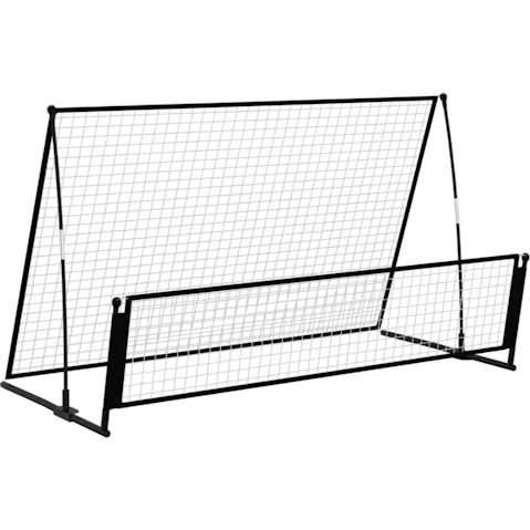 vidaXL 2-in-1 Steel Soccer Rebounder Football Goal - 202 x 104 x 120cm