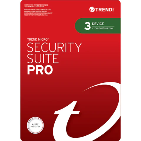 Trend Micro Security Suite Pro - 1 Year for 3 Devices