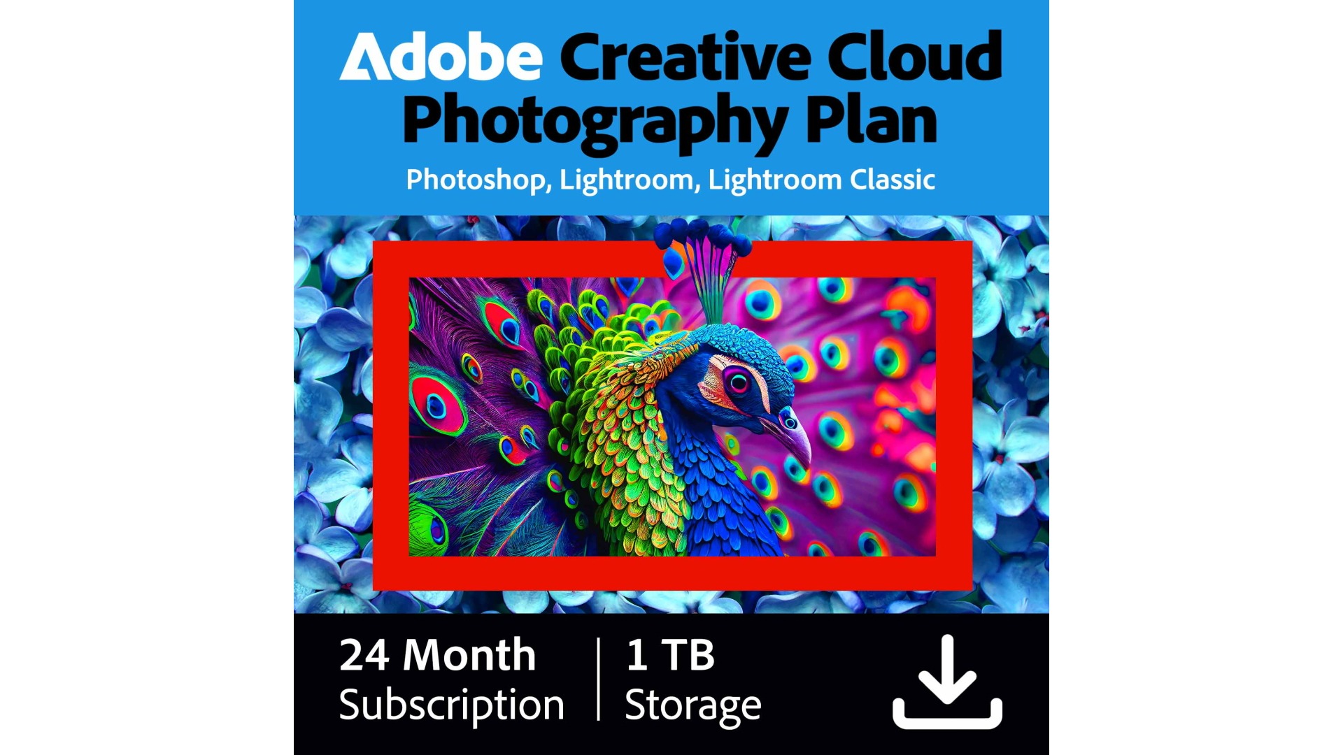 Adobe Creative Cloud Photography Plan (1TB Cloud Storage) Digital Download - 2 Year Subscription