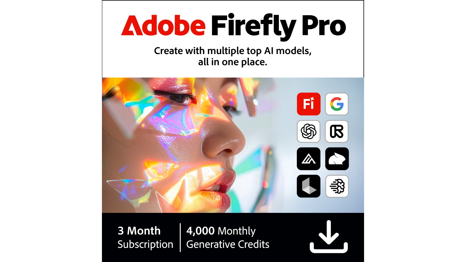 Adobe Firefly Pro Digital Download - 3 Months Subscription