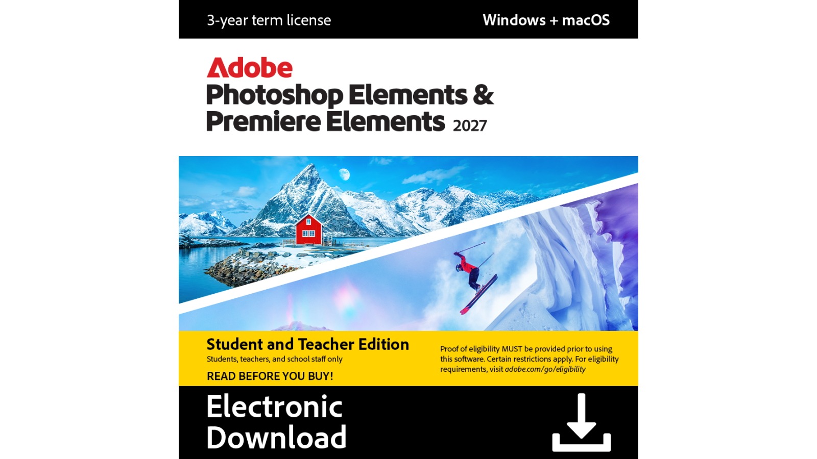 Adobe Photoshop Elements and Premiere Elements 2027 Student and Teacher Edition Digital Download