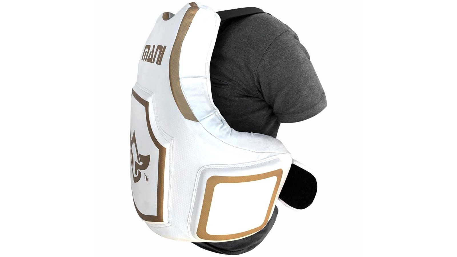 Mani Sports Belly Chest Protector - Gold/White