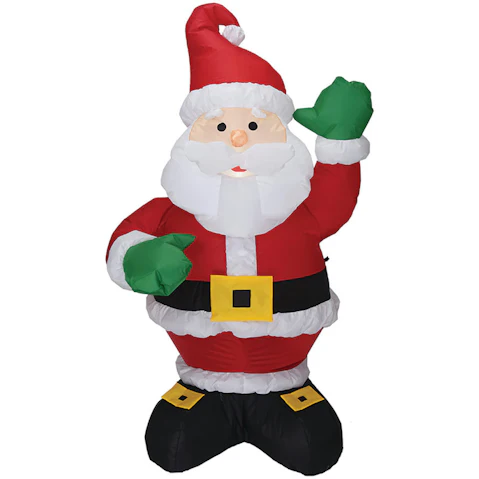 YS 120cm Inflatable LED Standing Santa Claus Christmas Decoration