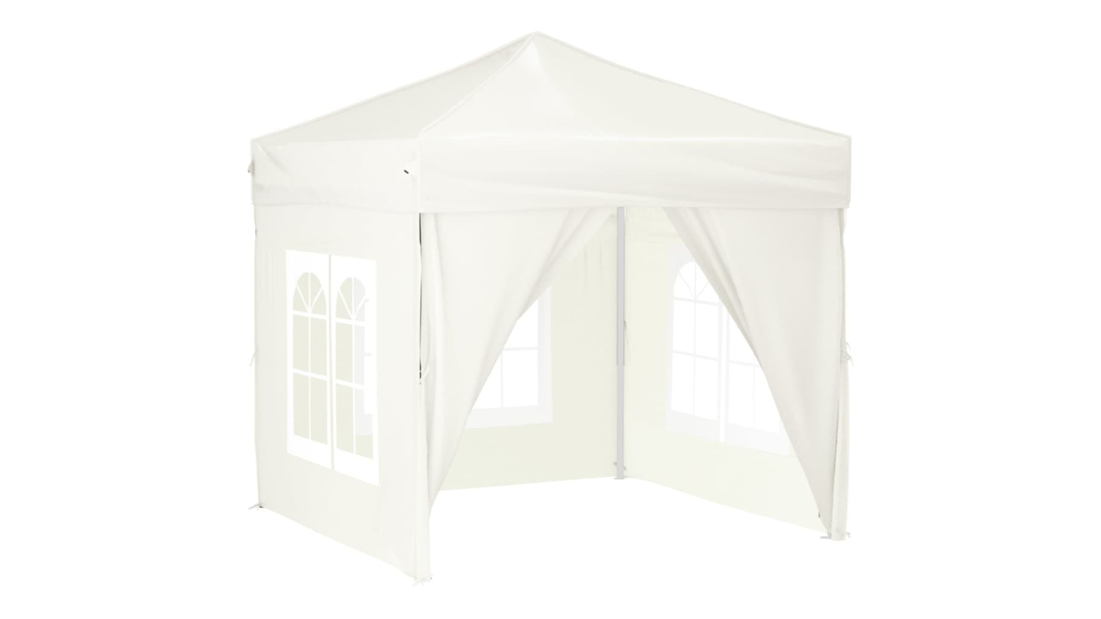vidaXL 2 x 2metre Sidewall Folding Party Tent - Cream 