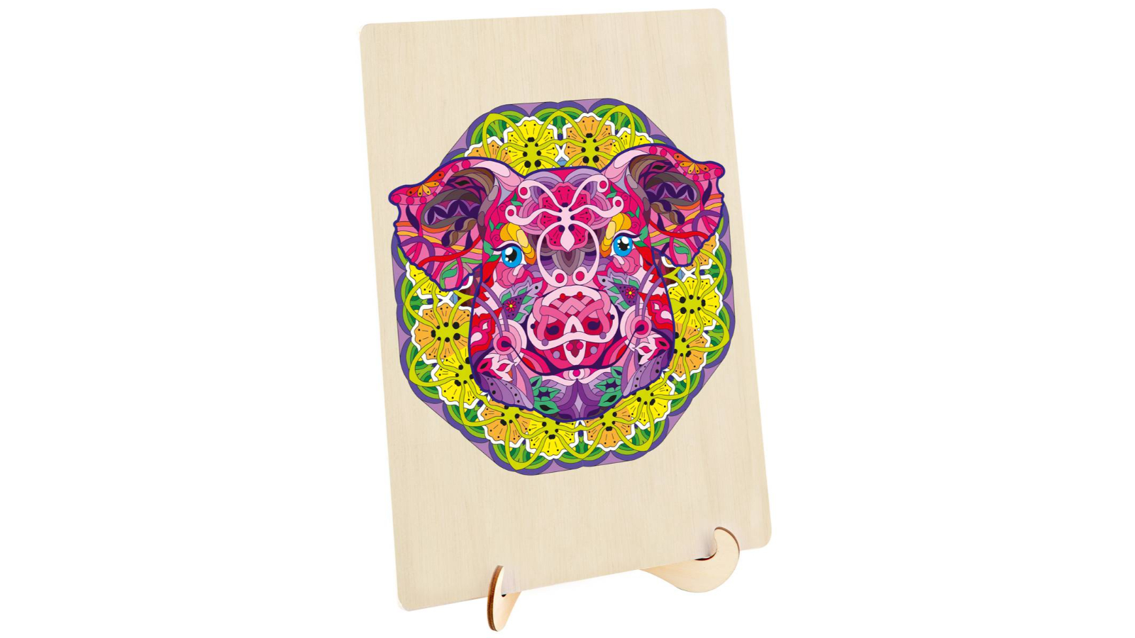 Puzzle Master 121 Piece Wooden Jigsaw Puzzle - Pig