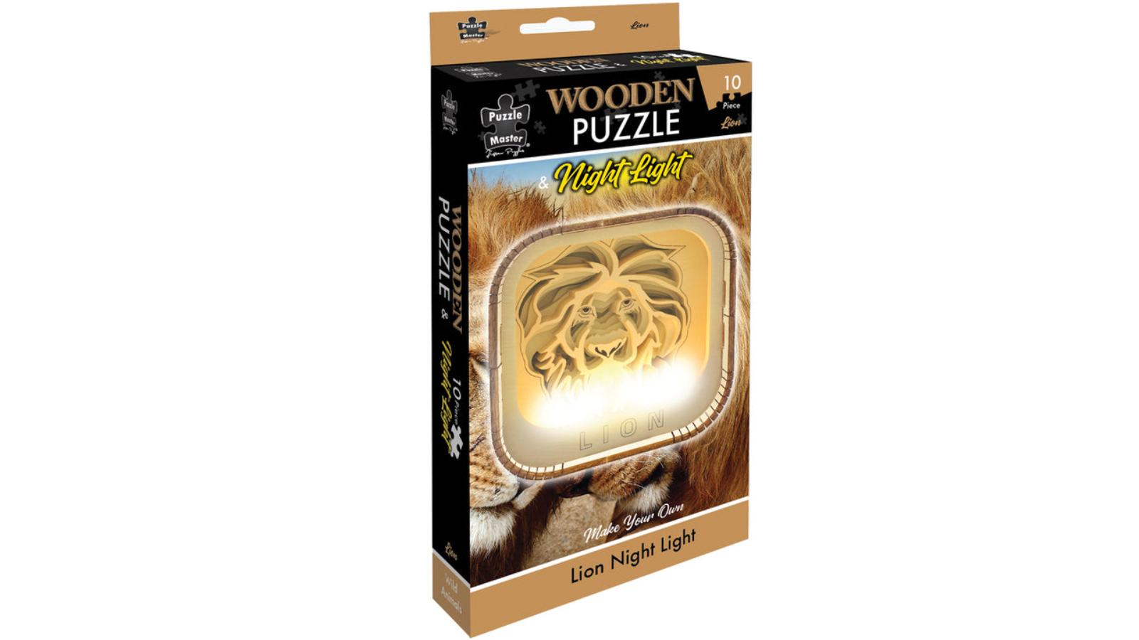 Puzzle Master Wooden Night Light Puzzle - Lion