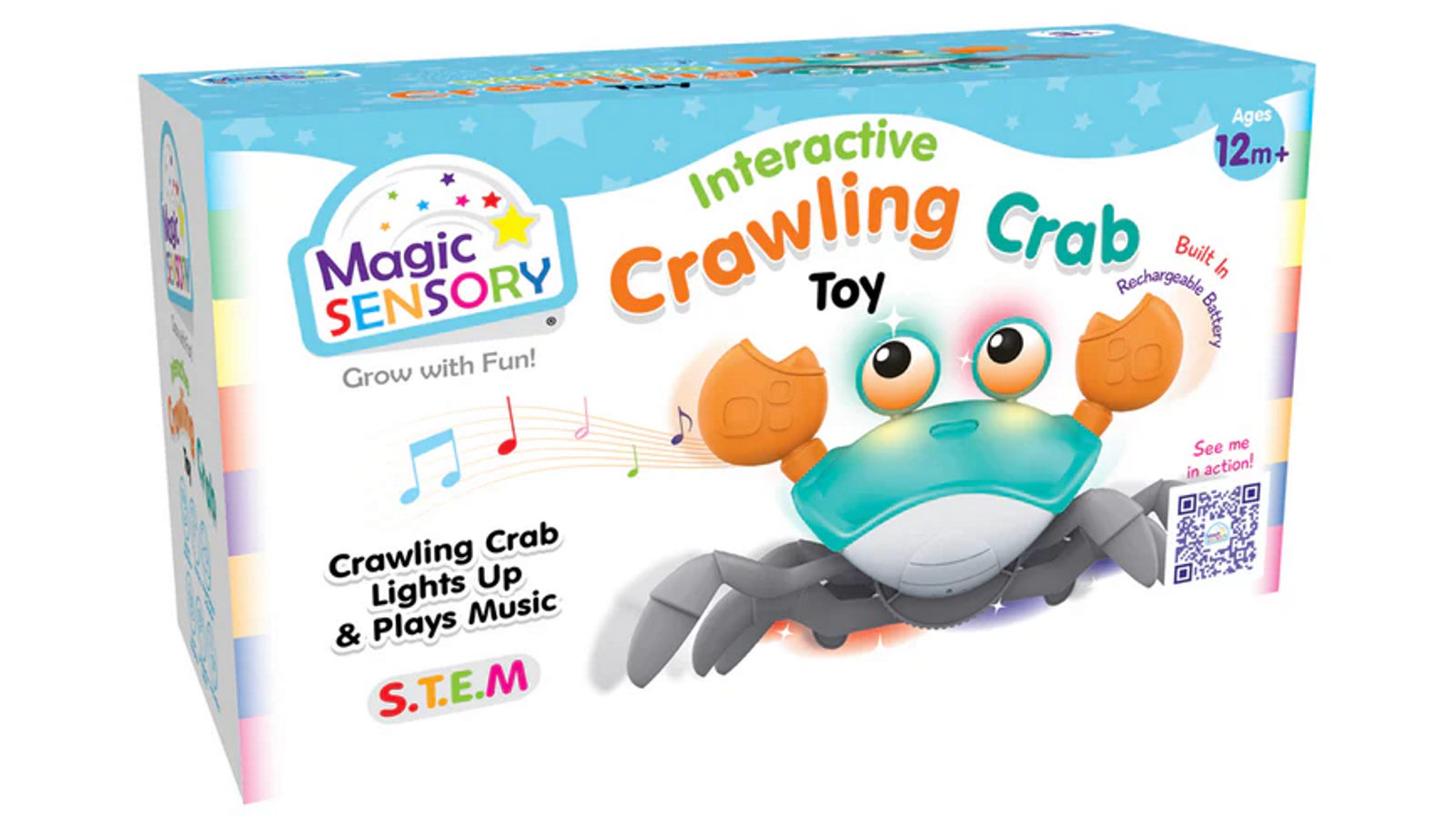 Magic Sensory Blue Interactive Crab Crawler
