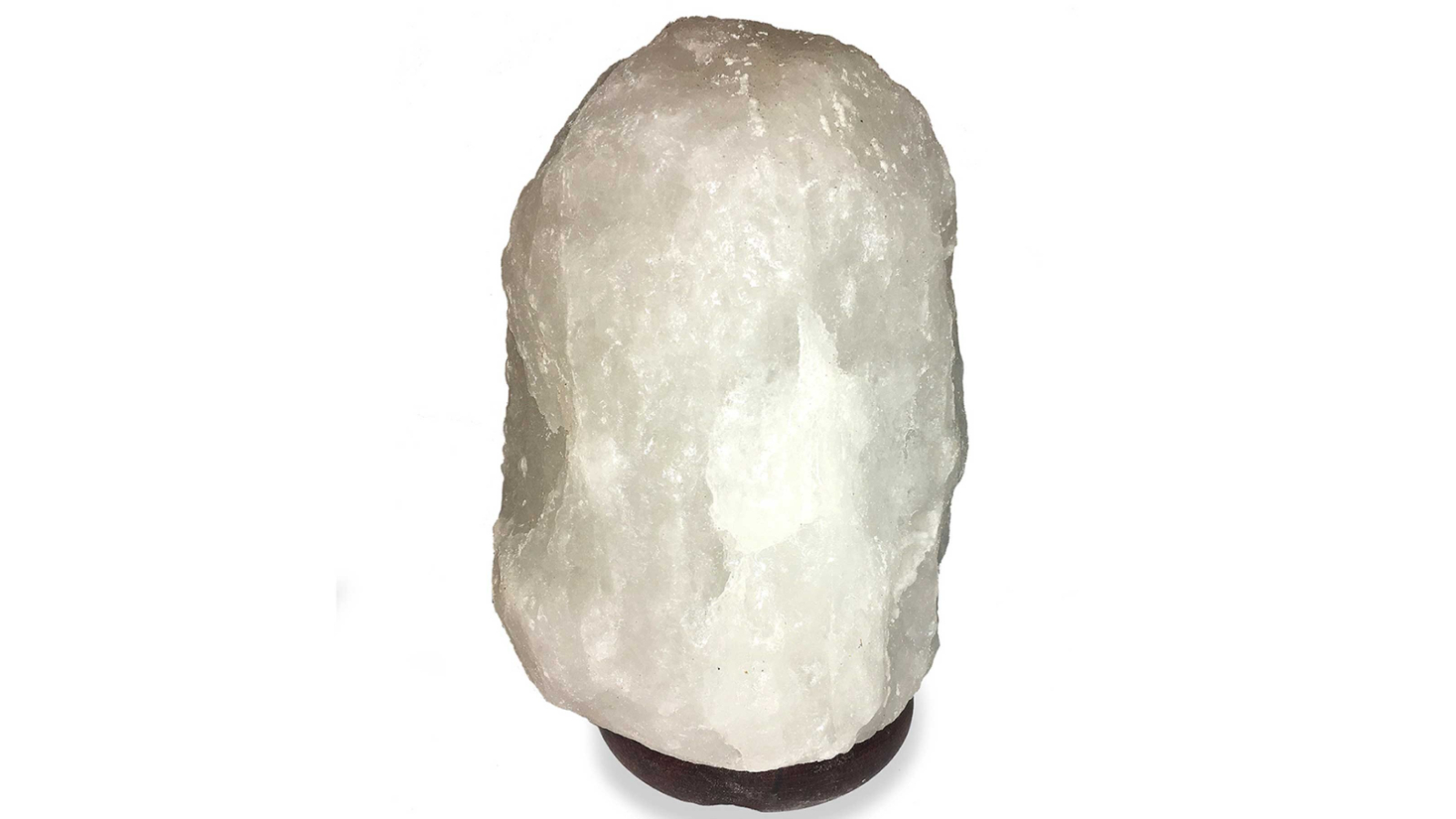 YS 12V 12W Crystal Natural Shape Himalayan White Salt Lamp - 1-2kg
