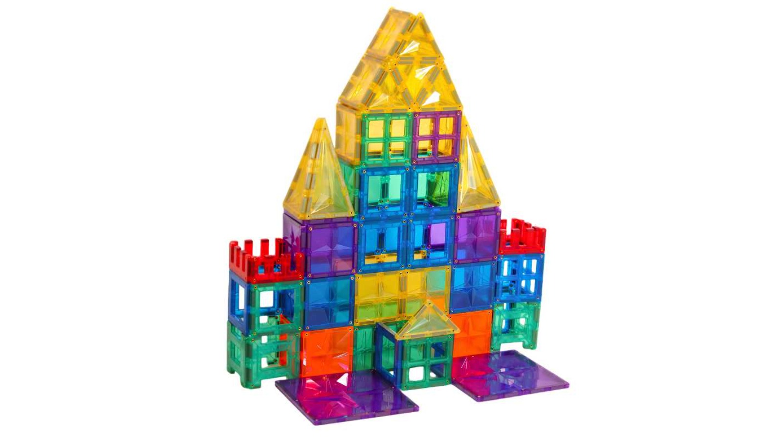 Jenjo Games 108 Piece Magnetic Rainbow Tiles 