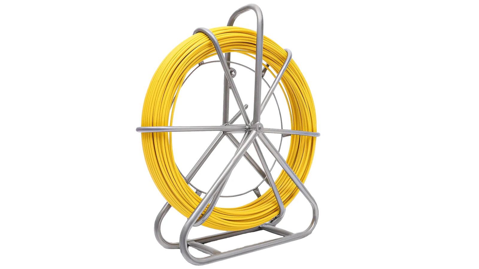 4.5mm x 100m Fiberglass Fish Tape Puller with Steel Reel Cage