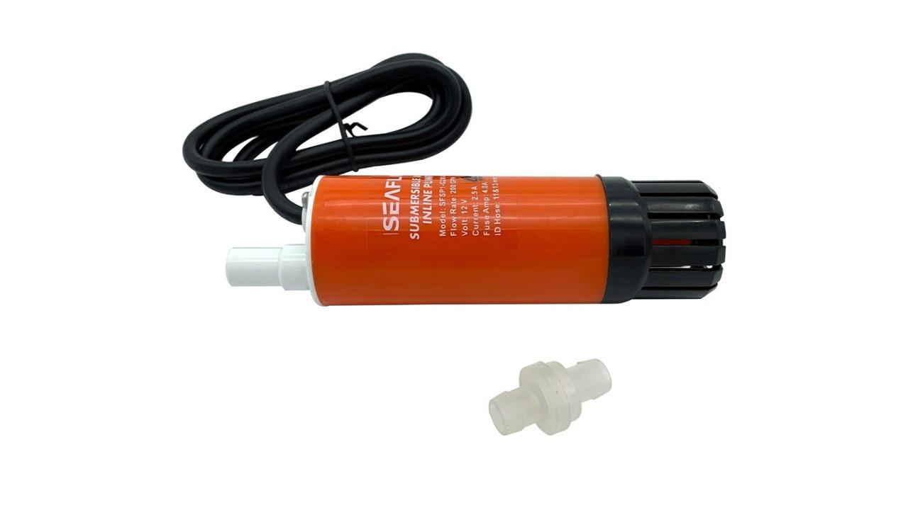 YS 200GPH Portable 12V RV Submersible Direct-Connect Inline Water Pump Kit