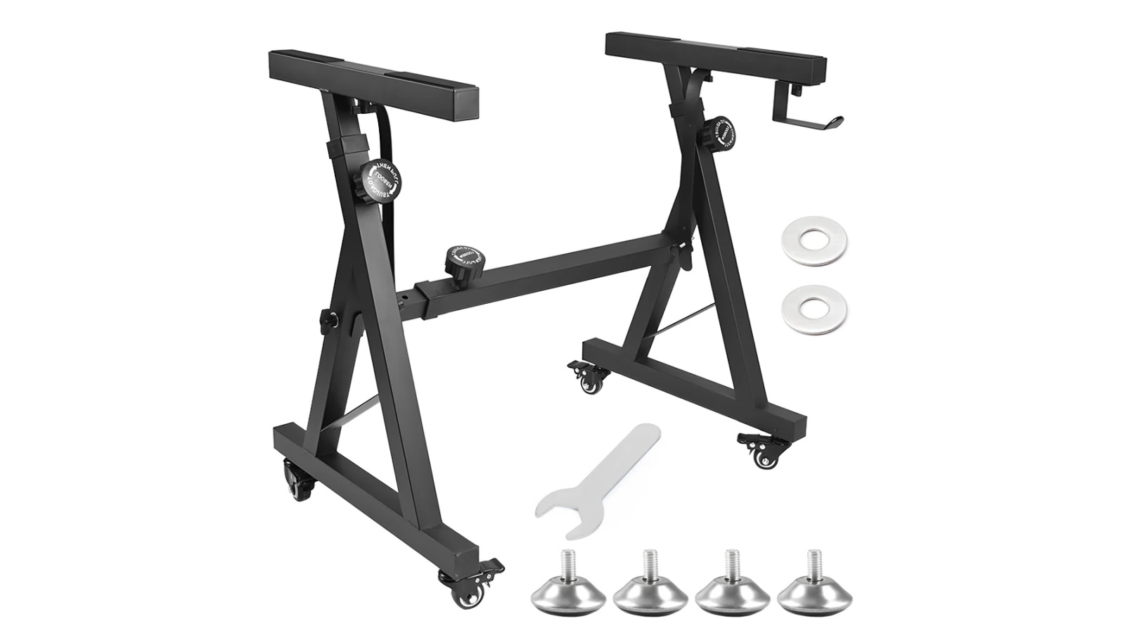 YS Portable Foldable Piano Keyboard Z Stand with Wheels