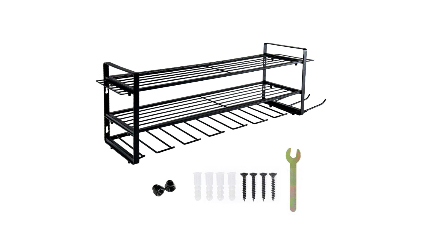 YS 3-Layer Heavy Duty Power Tool Wall Mount Organizer Drill Plier Storage Holder