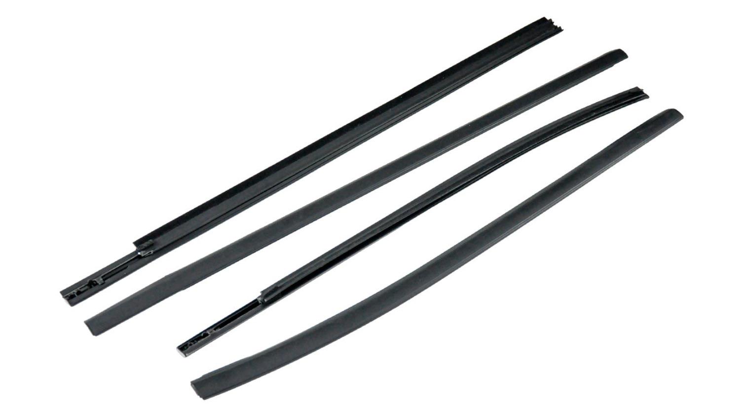 YS 4 Piece Outer Door Window Weather Rubber Seal fit for Ford Ranger 2013-2022 - Black 