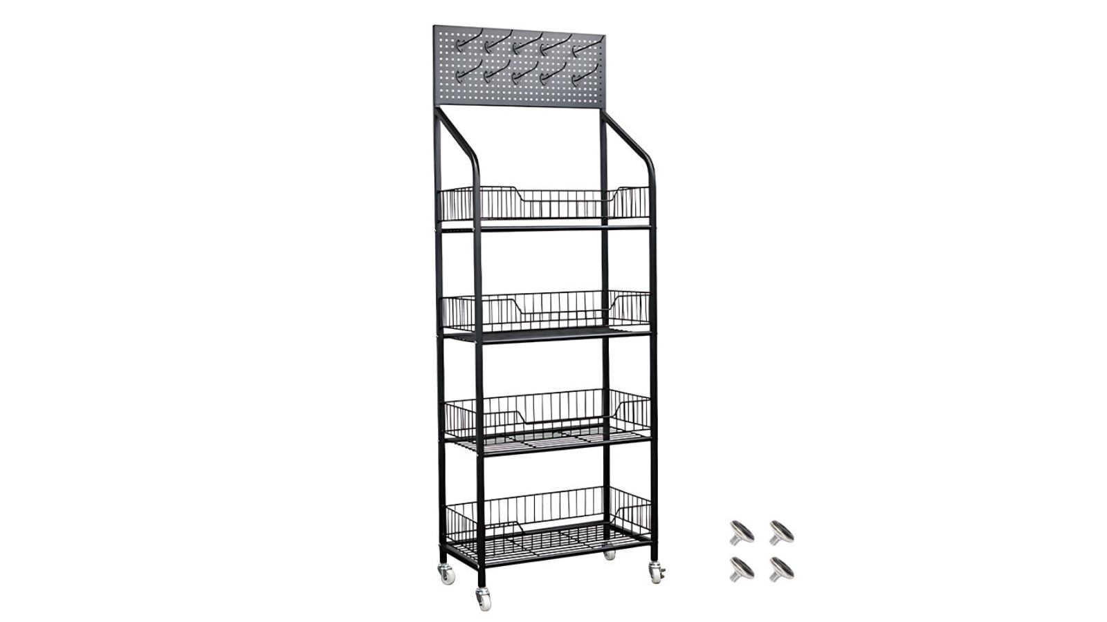 YS 4-Tier Supermarket Display Shelf Rack Organizer