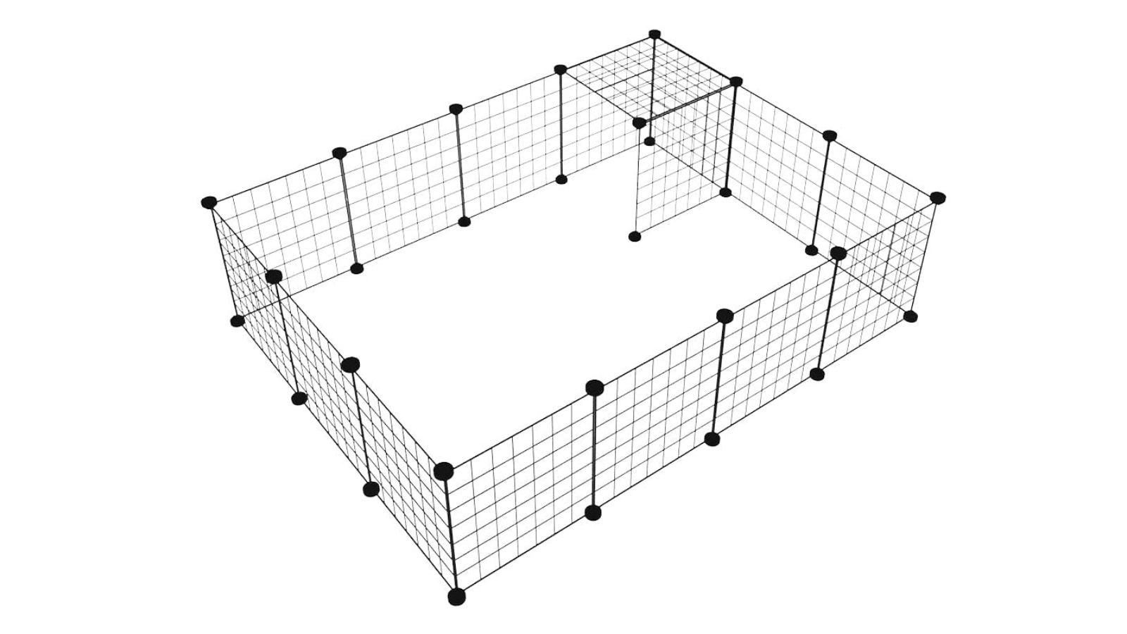 Yarra Supply 16 Foldable Metal Panel Pet Enclosure Playpen  