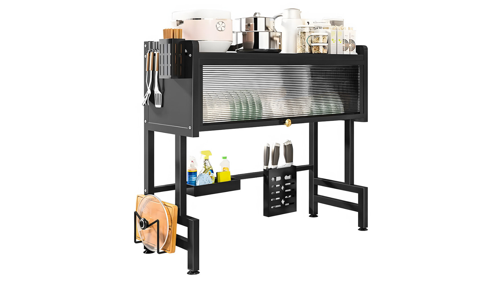 YS Carbon Steel Over The Sink Dish Drying Rack 
