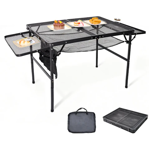 YS Folding Grill Table with 2 Wing Panel