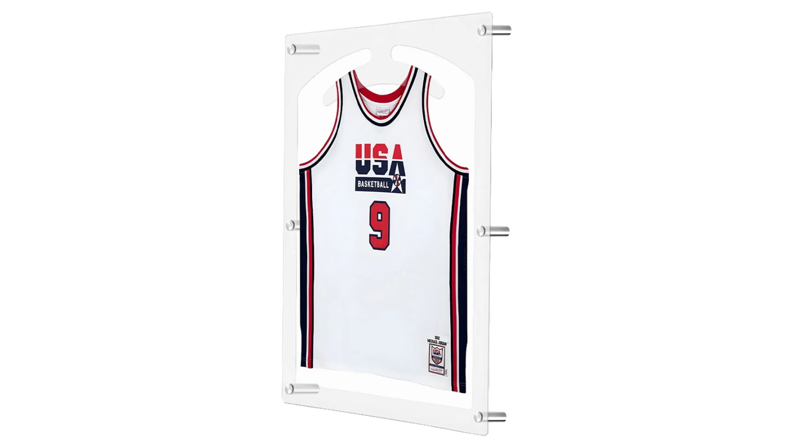 YS Wall Mounted Acrylic Sports Jersey Frame with 3D Display Case and UV Protection - 75 × 95 × 4cm