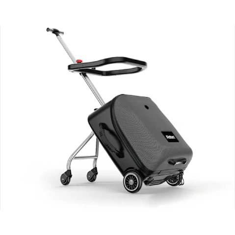 YS 2-in-1 Kids Ride-On Luggage with Detachable Stroller and Guardrails