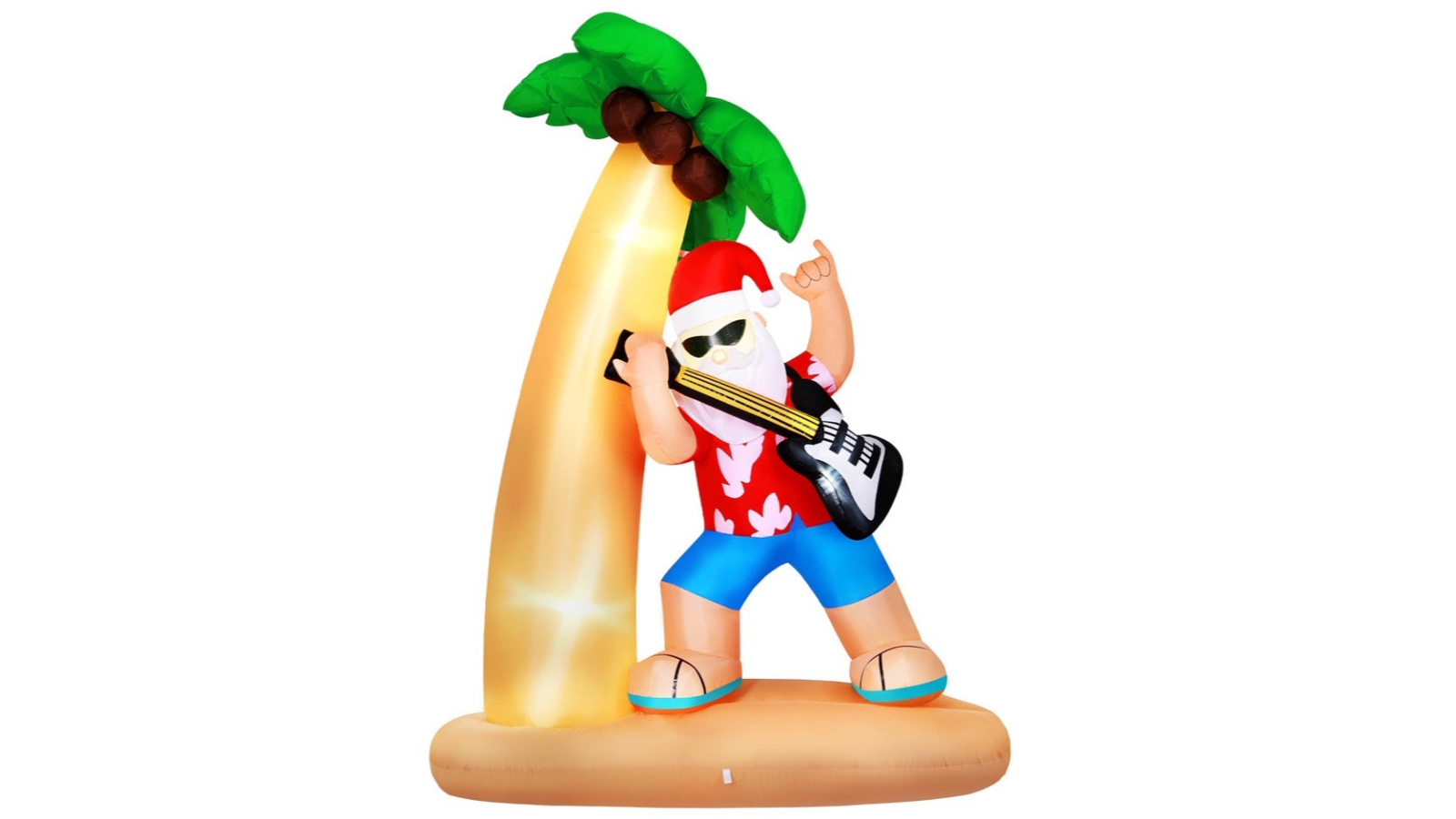 YS Christmas LED Inflatable Santa Guitar - 2.1metre