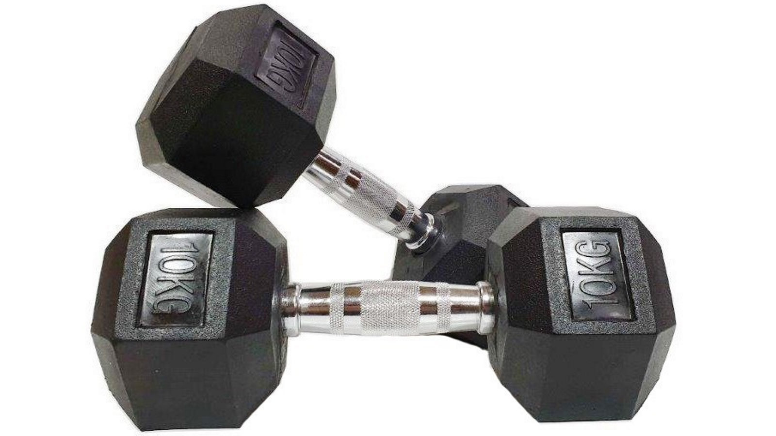 Morgan Rubber a Pair Hex Dumbbells - 10kg