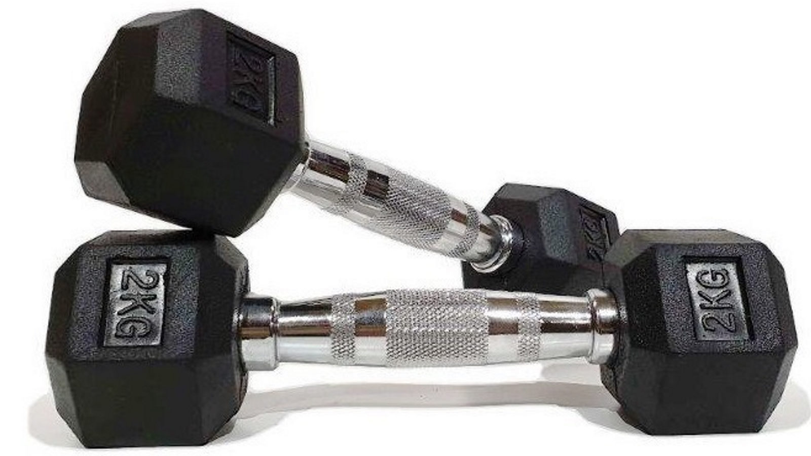 Morgan Rubber a Pair Hex Dumbbells - 2kg