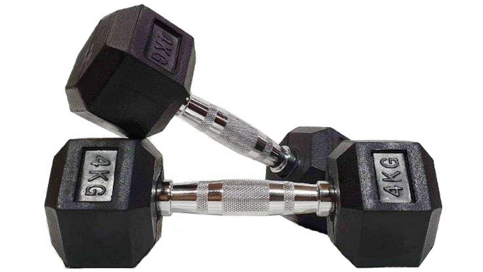 Morgan Rubber a Pair Hex Dumbbells - 4kg