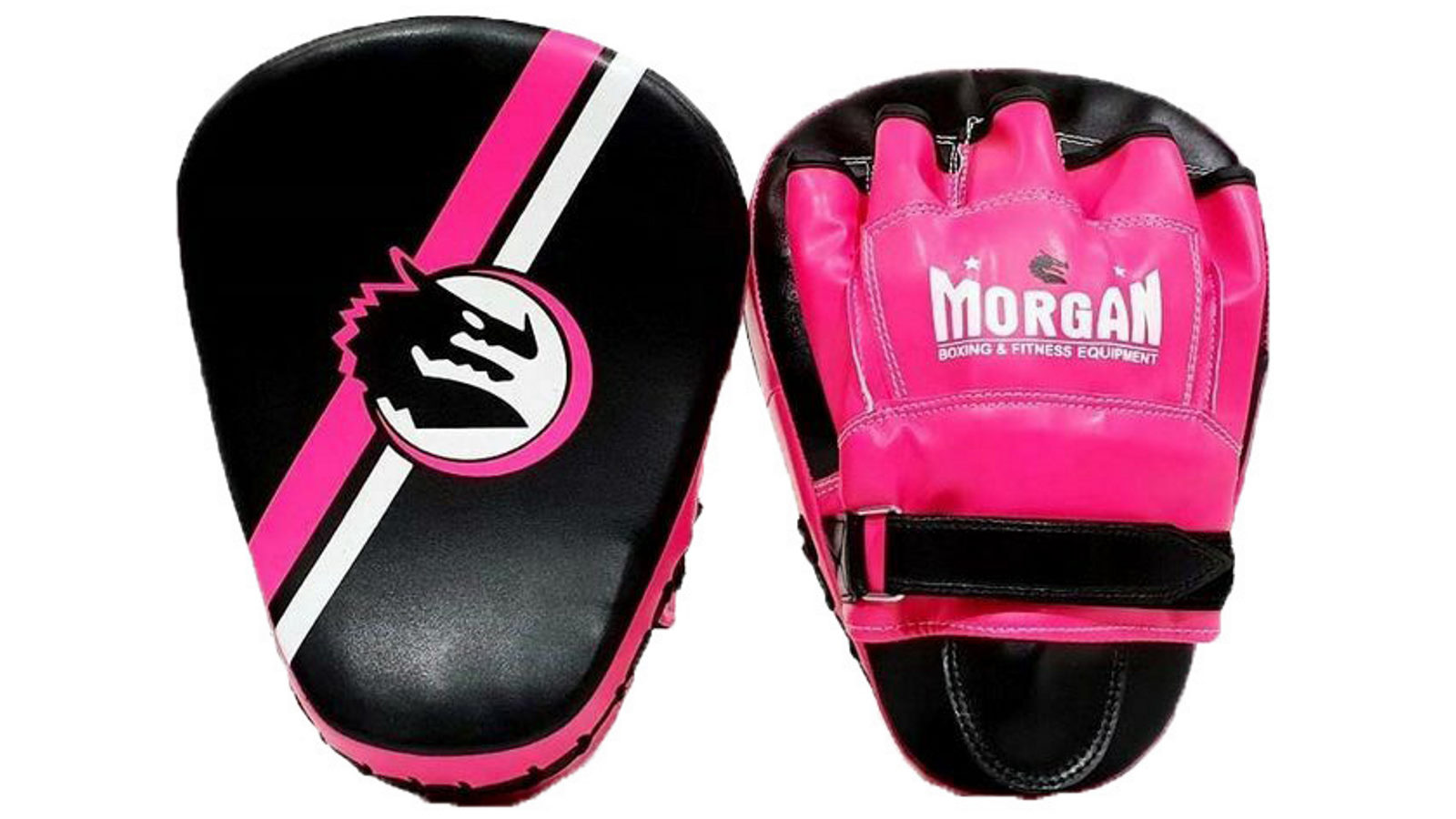 Morgan Sports V2 Classic All Purpose Pre-Bent Focus Pads - Black/Fluro Pink
